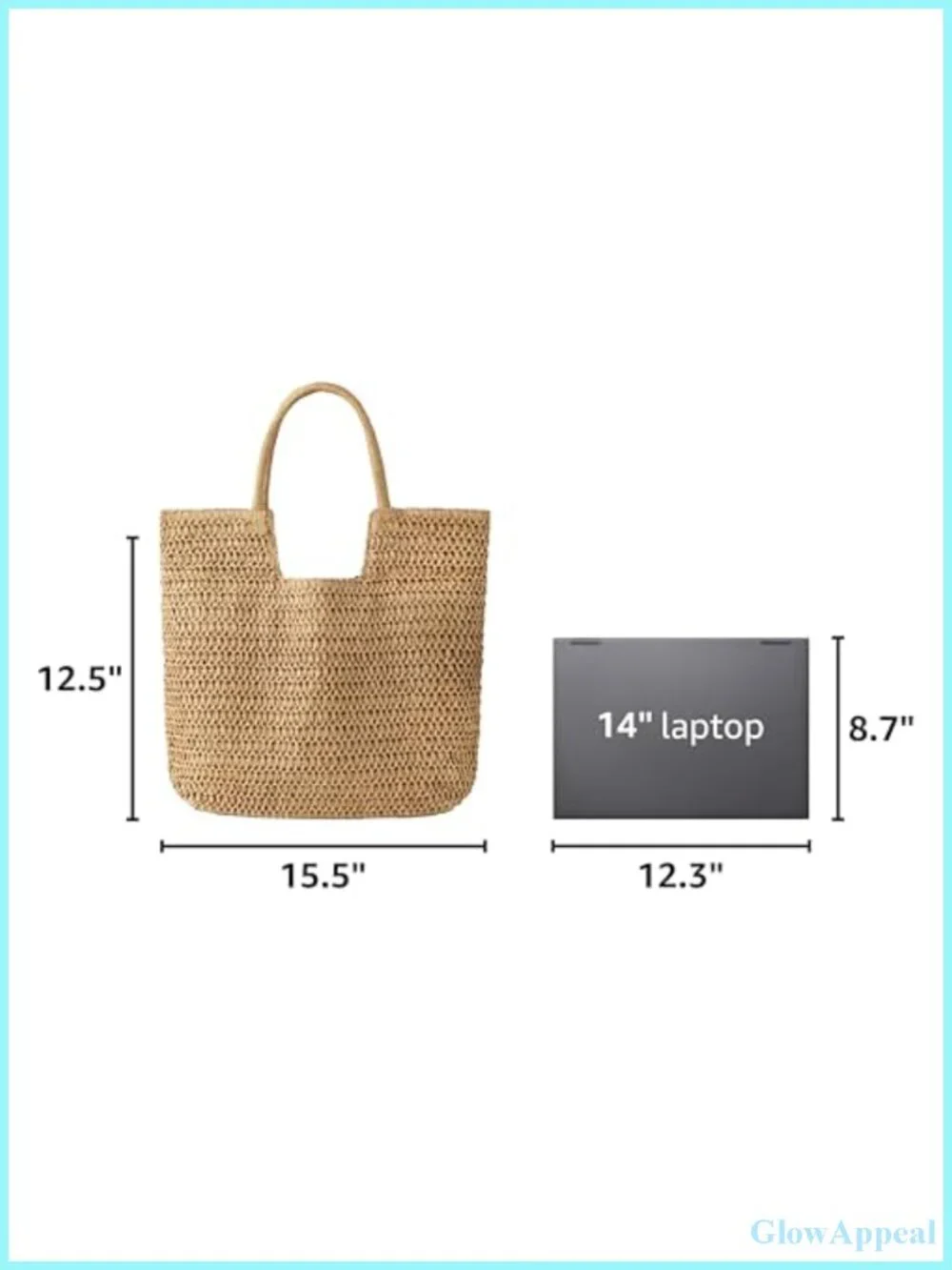 Straw Beach Tote Bag for Women Summer Woven Handbag Large Capacity